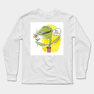 vegan venus flytrap cartoon Long Sleeve T-Shirt